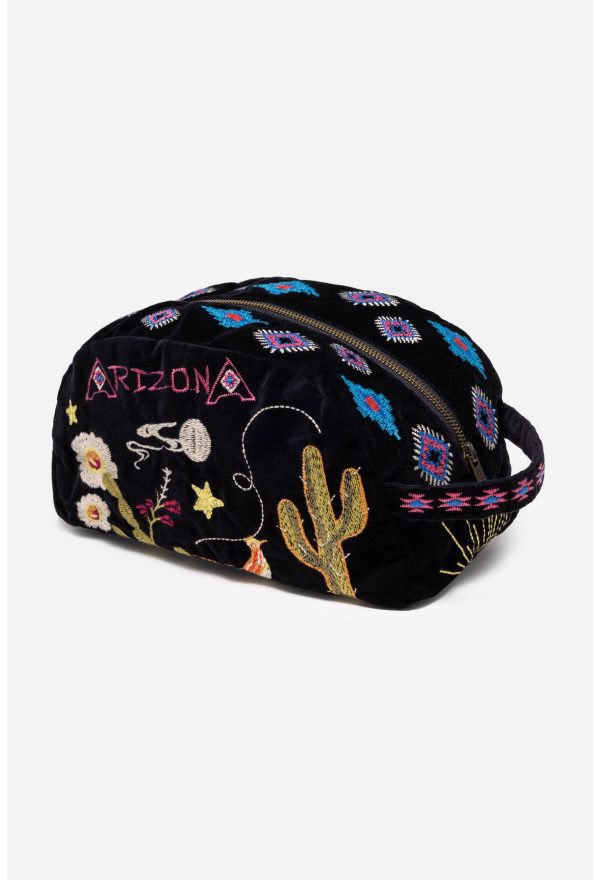 ARIZONA COTTON VELVET MAKEUP BAG