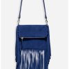 OCEANO ITALIAN SUEDE FOLDOVER FRINGE CROSSBODY