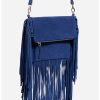 OCEANO ITALIAN SUEDE FOLDOVER FRINGE CROSSBODY - Image 2