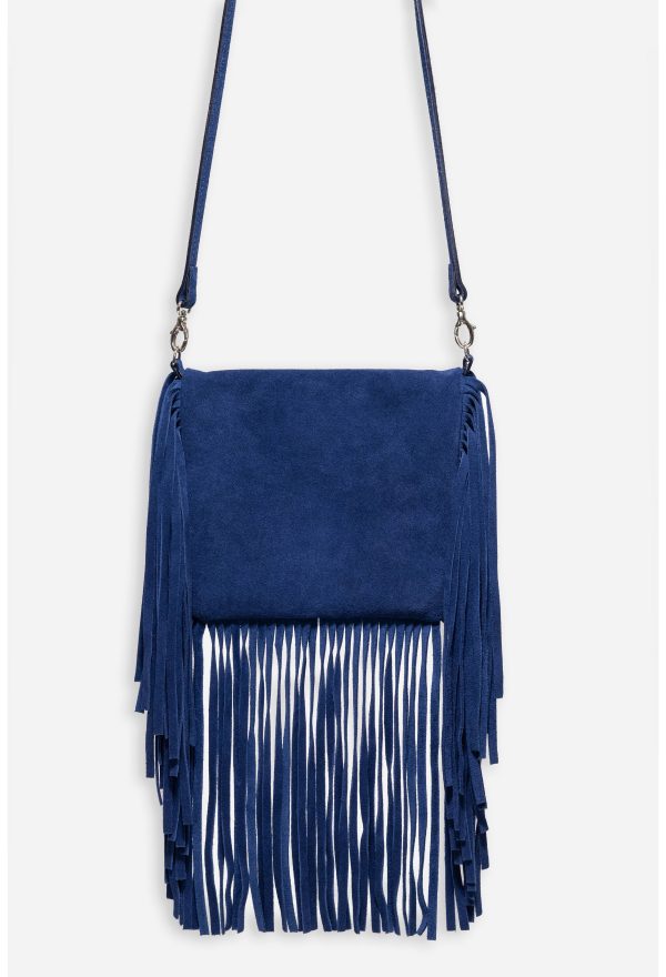 OCEANO ITALIAN SUEDE FOLDOVER FRINGE CROSSBODY - Image 3