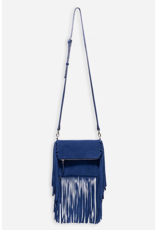 OCEANO ITALIAN SUEDE FOLDOVER FRINGE CROSSBODY - Image 4