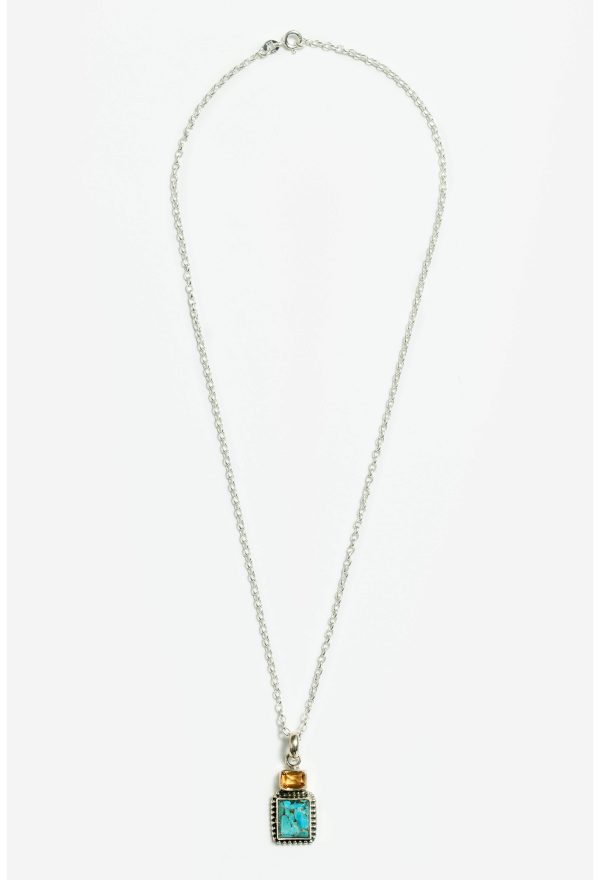 PARTY IN BLUE PENDANT NECKLACE
