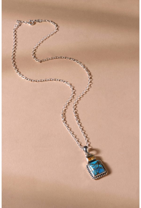 PARTY IN BLUE PENDANT NECKLACE - Image 3