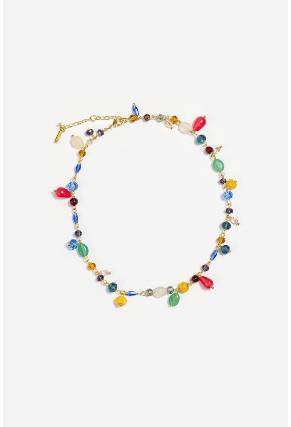 PRECIOUS GLASS CHARM NECKLACE