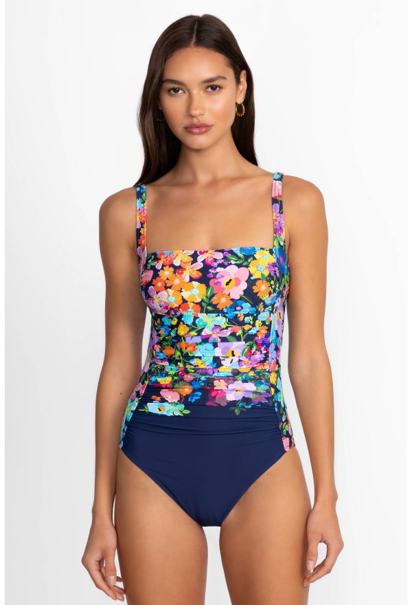 WILD BLOOM RUCHED ONE PIECE