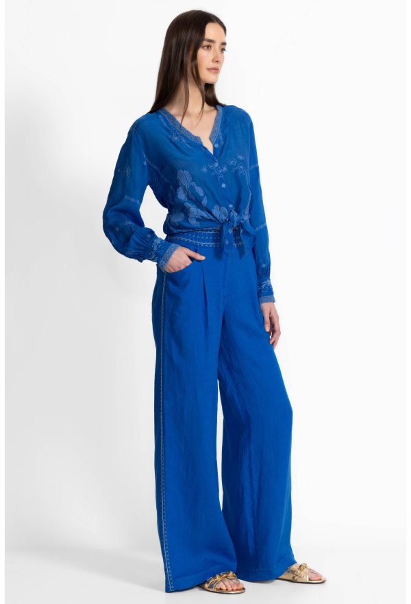 WIDE LEG PLEAT PANT