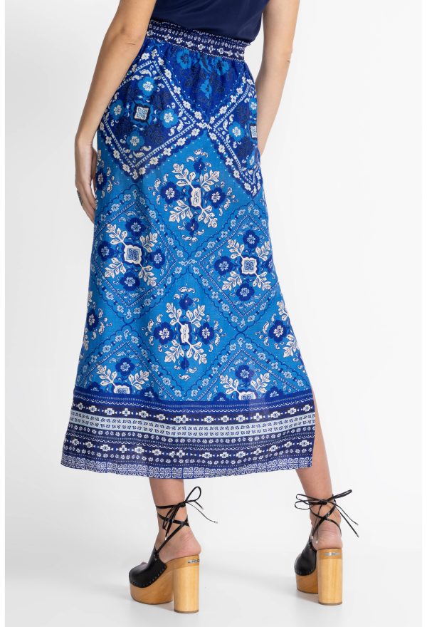 LINEN HIGH SLIT SKIRT - Image 4