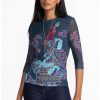 NATALIE 3/4 MESH TEE - Image 2
