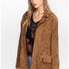 LASER CUT SUEDE WHIPSTITCH BLAZER