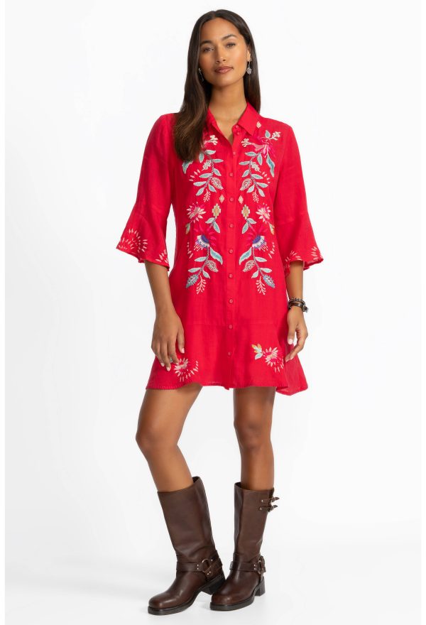 TIERED FLOUNCE DRESS